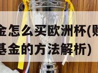 货币基金怎么买欧洲杯(购买欧洲杯货币基金的方法解析)